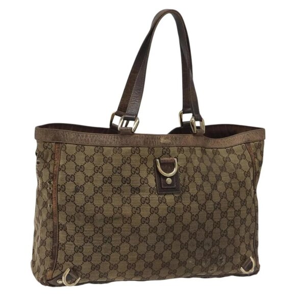 GUCCI GG Canvas Tote Bag Beige 141472 Auth - Picture 1 of 16
